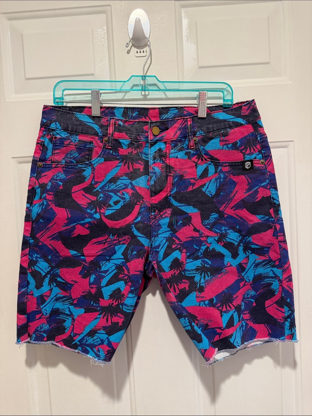 Born Primitive Tropical Print Jean Shorts